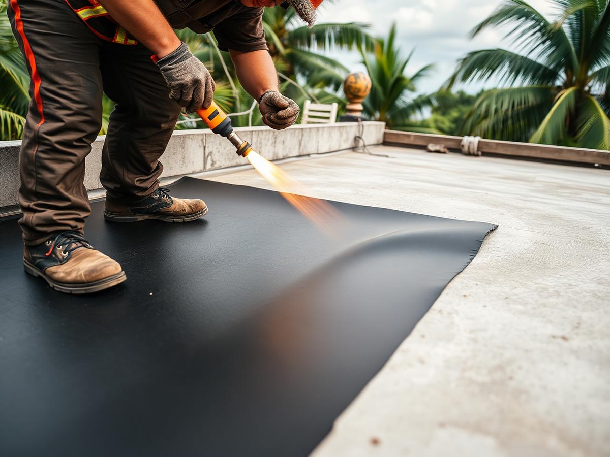 Étanchéité — chantier RCE Pro Bat en Guadeloupe